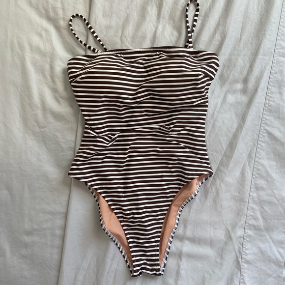 J. Crew Bandeau One-Piece in Bold Stripe, 4 - Picture 10 of 13